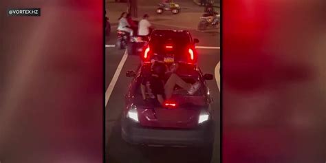 Aggravated assault charges filed in case of motorcyclist seen smashing in back of woman’s car